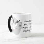 独自のレトロトナカイ銀のクリスマスを作成 モーフィングマグカップ (正面左)