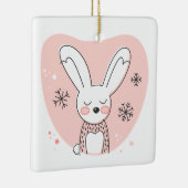 独自のレトロバニーオレンジのクリスマスを作成 セラミックオーナメント (右)