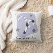 独自のレトロパープルキャンディキャンクリスマスを作成 クッション (ブランケット)