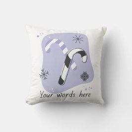 独自のレトロパープルキャンディキャンクリスマスを作成 クッション