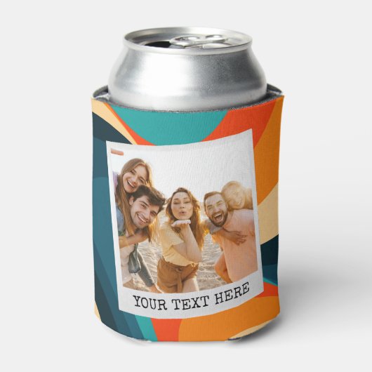 独自のレトロフォトクーラーボックスの作成 缶クーラー (缶正面)
