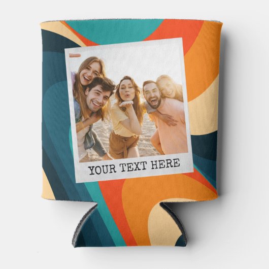 独自のレトロフォトクーラーボックスの作成 缶クーラー (正面)