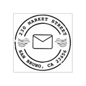 独自のレトロラウンドカスタム差出人住所の作成 ラバースタンプ (インプリント)