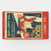 独自のレトロロックミュージックバナーを作成 横断幕 (横)