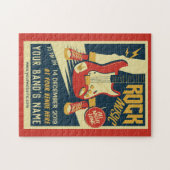 独自のレトロロックミュージックパズル ジグソーパズル (横)