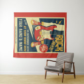 独自のレトロロック音楽タペストリを作成 タペストリー (インサイチュ(横))