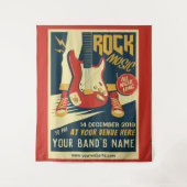 独自のレトロロック音楽タペストリを作成 タペストリー (正面)