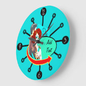 独自のレトロヴィンテージ50sダイナーの作成 ラージ壁時計 (傾斜)