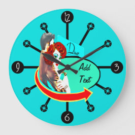 独自のレトロヴィンテージ50sダイナーの作成 ラージ壁時計