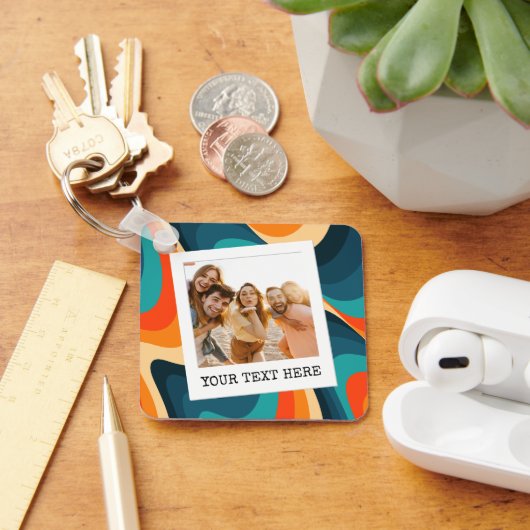 独自のレトロ写真の作成 キーホルダー (デスク)