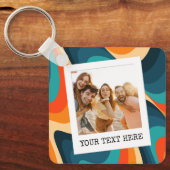 独自のレトロ写真の作成 キーホルダー (正面)