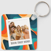 独自のレトロ写真の作成 キーホルダー (裏面)