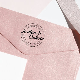 独自のレトロ循環差出人住所の作成 ラバースタンプ