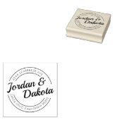 独自のレトロ循環差出人住所の作成 ラバースタンプ (押印)