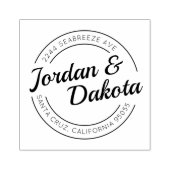 独自のレトロ循環差出人住所の作成 ラバースタンプ (インプリント)