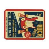 独自のレトロRock Musicマグネットの作成 マグネット (横)