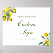 独自のレモンをテーマにしたテーブルトップサインを作成 ポスター (正面)