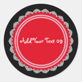 独自のレース円V09 REDを作成 ラウンドシール