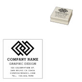 独自のロカスタムゴとビジネス詳細の作成 ラバースタンプ (押印)