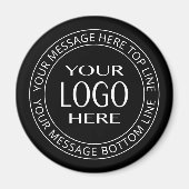 独自のロゴとカスタマイズ可能な円形文字 マグネット (正面)