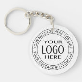 独自のロゴとカスタマイズ可能な循環文字 キーホルダー (正面)