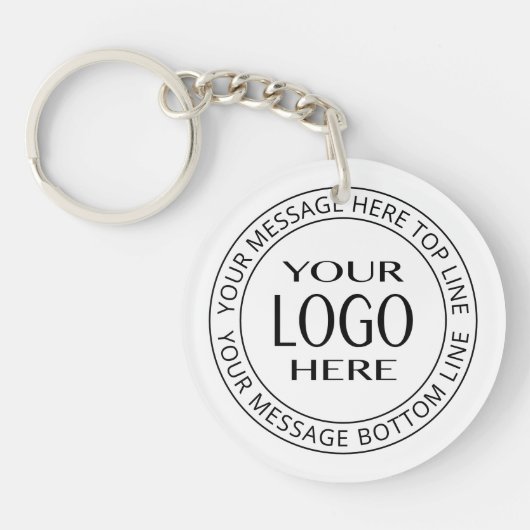独自のロゴとカスタマイズ可能な循環文字 キーホルダー (正面)