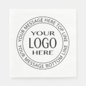 独自のロゴとカスタマイズ可能な循環文字 スタンダードランチョンナプキン (正面)