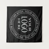 独自のロゴとカスタマイズ可能な循環文字 タペストリー (正面(横))