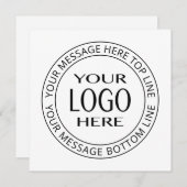 独自のロゴとカスタマイズ可能な循環文字 ノートカード (正面/裏面)