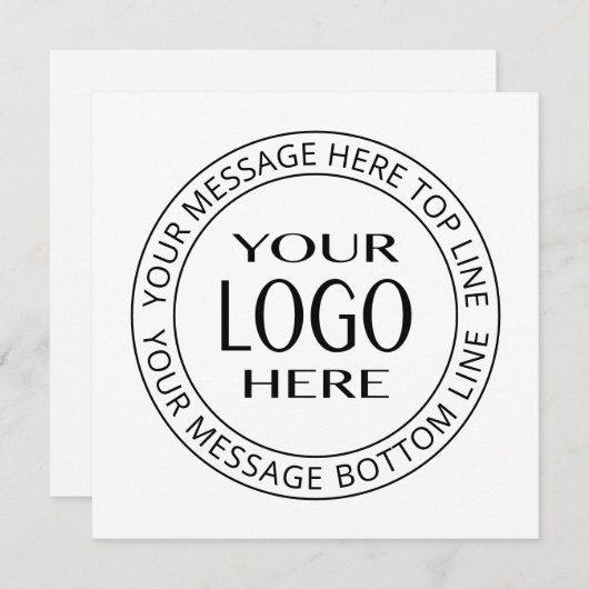 独自のロゴとカスタマイズ可能な循環文字 ノートカード (正面/裏面)