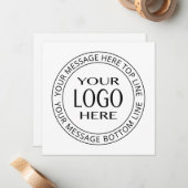 独自のロゴとカスタマイズ可能な循環文字 ノートカード (正面/裏面インサイチュ)