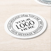 独自のロゴとカスタマイズ可能な循環文字 ラウンドペーパーコースター (アングル)