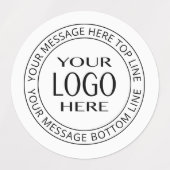 独自のロゴとカスタマイズ可能な循環文字 ラベル (デザイン1)