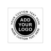 独自のロゴとカスタム文字の追加 ラバースタンプ (インプリント)