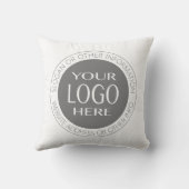 独自のロゴと円形の文字の追加 クッション (裏面)