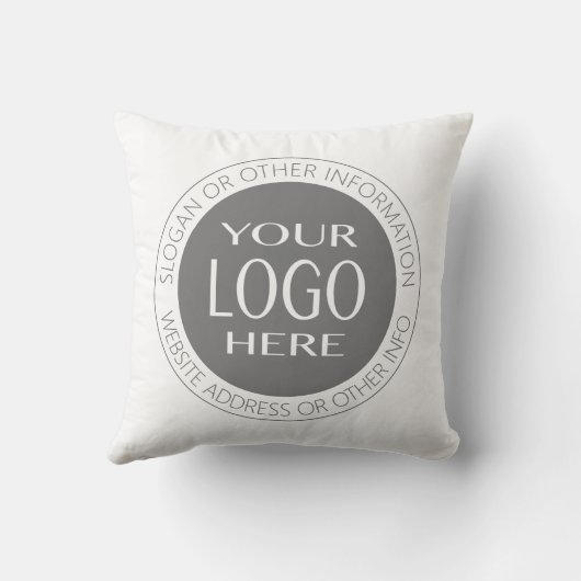 独自のロゴと円形の文字の追加 クッション (裏面)
