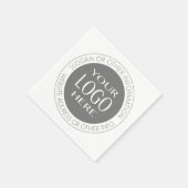 独自のロゴと円形の文字の追加 スタンダードカクテルナプキン (角)