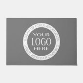 独自のロゴと円形の文字の追加 ドアマット (正面)