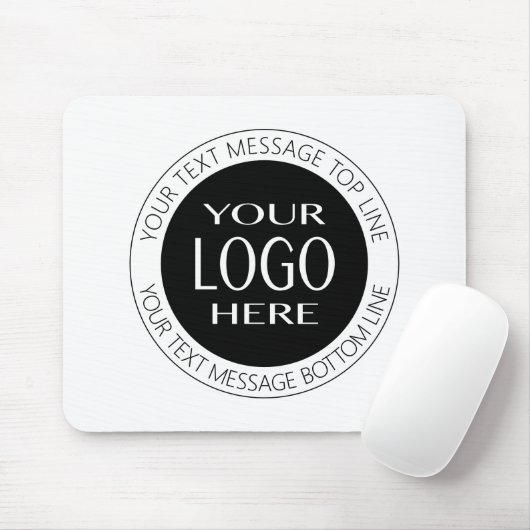 独自のロゴと円形の文字の追加 マウスパッド (マウス)