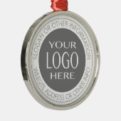 独自のロゴと円形の文字の追加 メタルオーナメント (右)