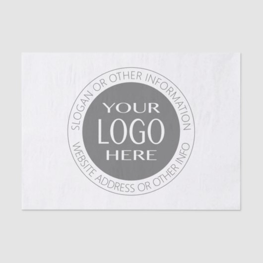 独自のロゴと円形の文字の追加 薄葉紙 (正面)