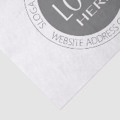 独自のロゴと円形の文字の追加 薄葉紙 (詳細)