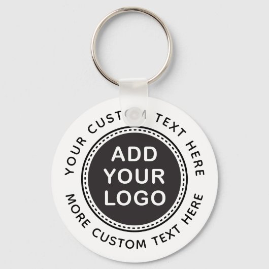 独自のロゴと文字ビジネステンプレートの追加 キーホルダー (正面)