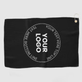 独自のロゴと編集可能な循環文字 ゴルフタオル (横)