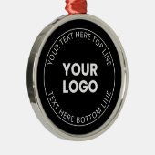 独自のロゴと編集可能な循環文字 メタルオーナメント (右)