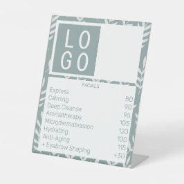 独自のロゴのビジネス価格リストSAGEグリーンホワイト 台座サイン