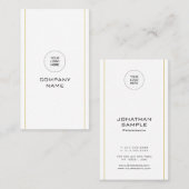 独自のロゴの垂直テンプレートをアップロードモダン 名刺 (正面/裏面)