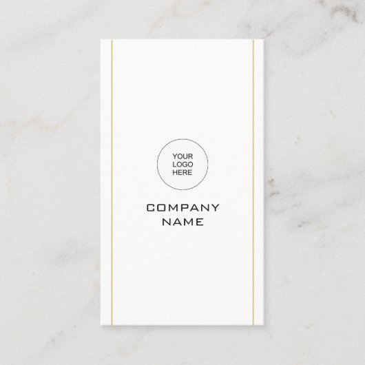 独自のロゴの垂直テンプレートをアップロードモダン 名刺 (正面)