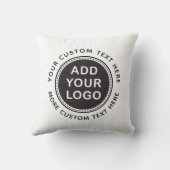 独自のロゴの追加カスタム文字のプロモーションテンプレート クッション (裏面)