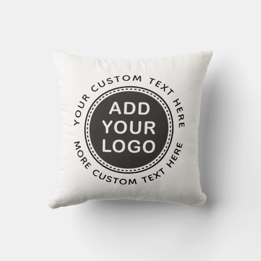 独自のロゴの追加カスタム文字のプロモーションテンプレート クッション (裏面)